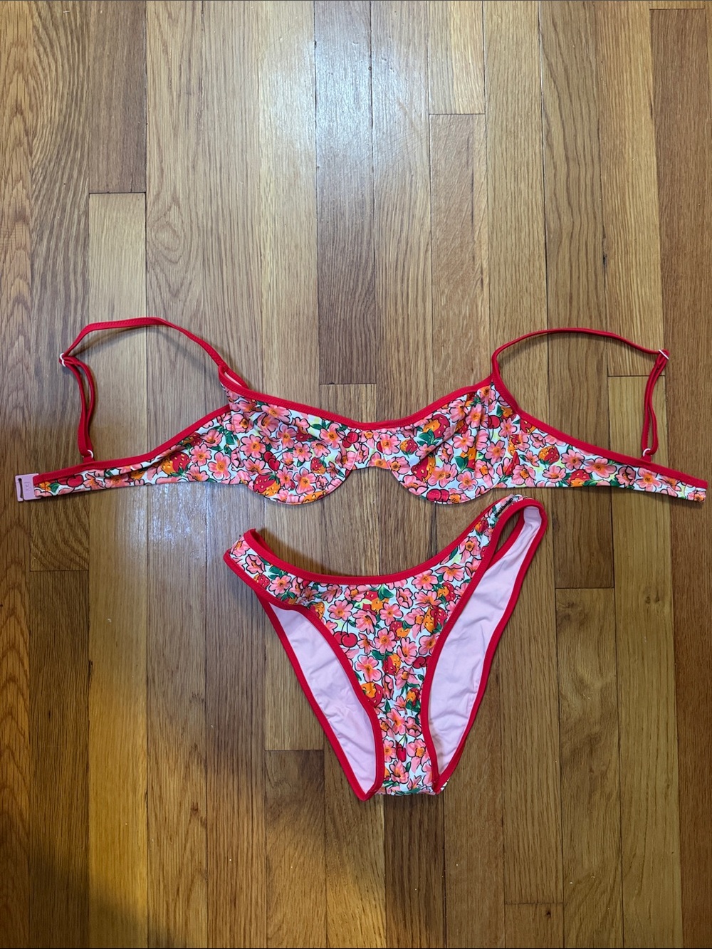 Blackbough Red Floral Bikini Set